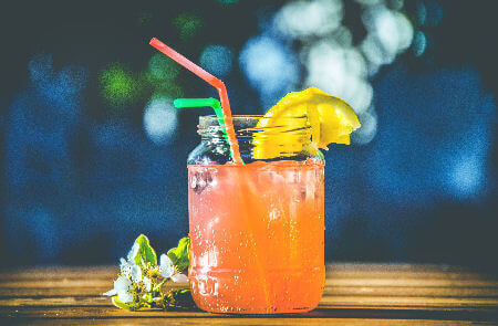 Frozen Cocktail In  A Jam Jar
